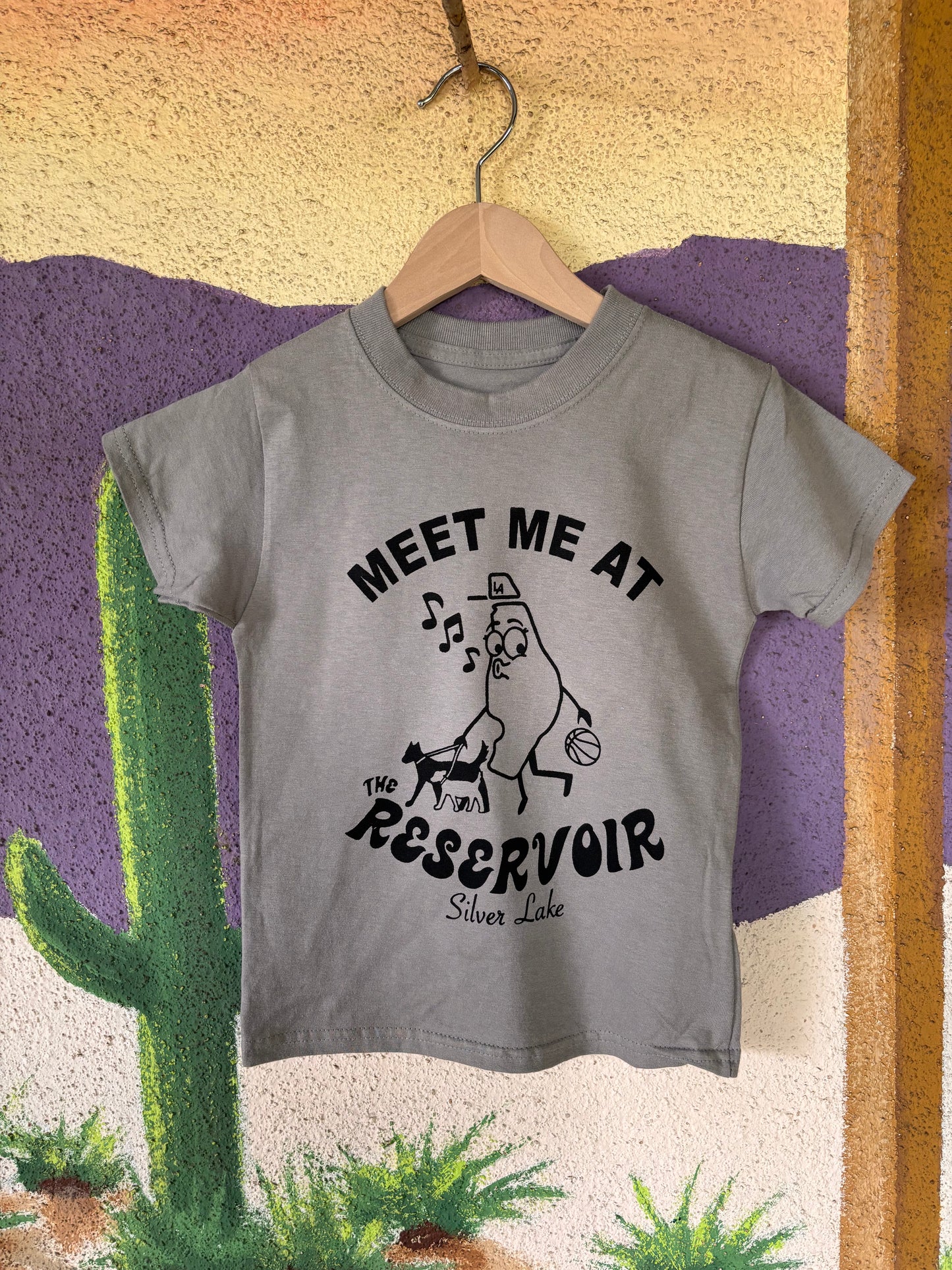 Upcycled "Meet Me at the Reservoir" Tee - Youth XS - Dark Grey