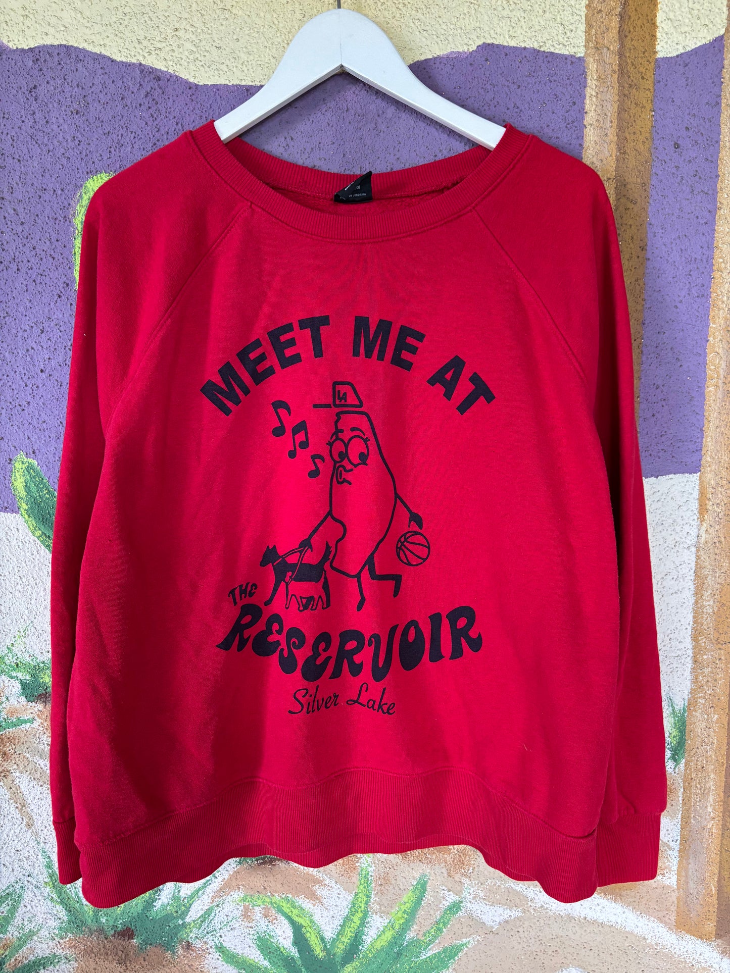 Upcycled "Meet Me at the Reservoir" Sweatshirt - Youth XXL - Red