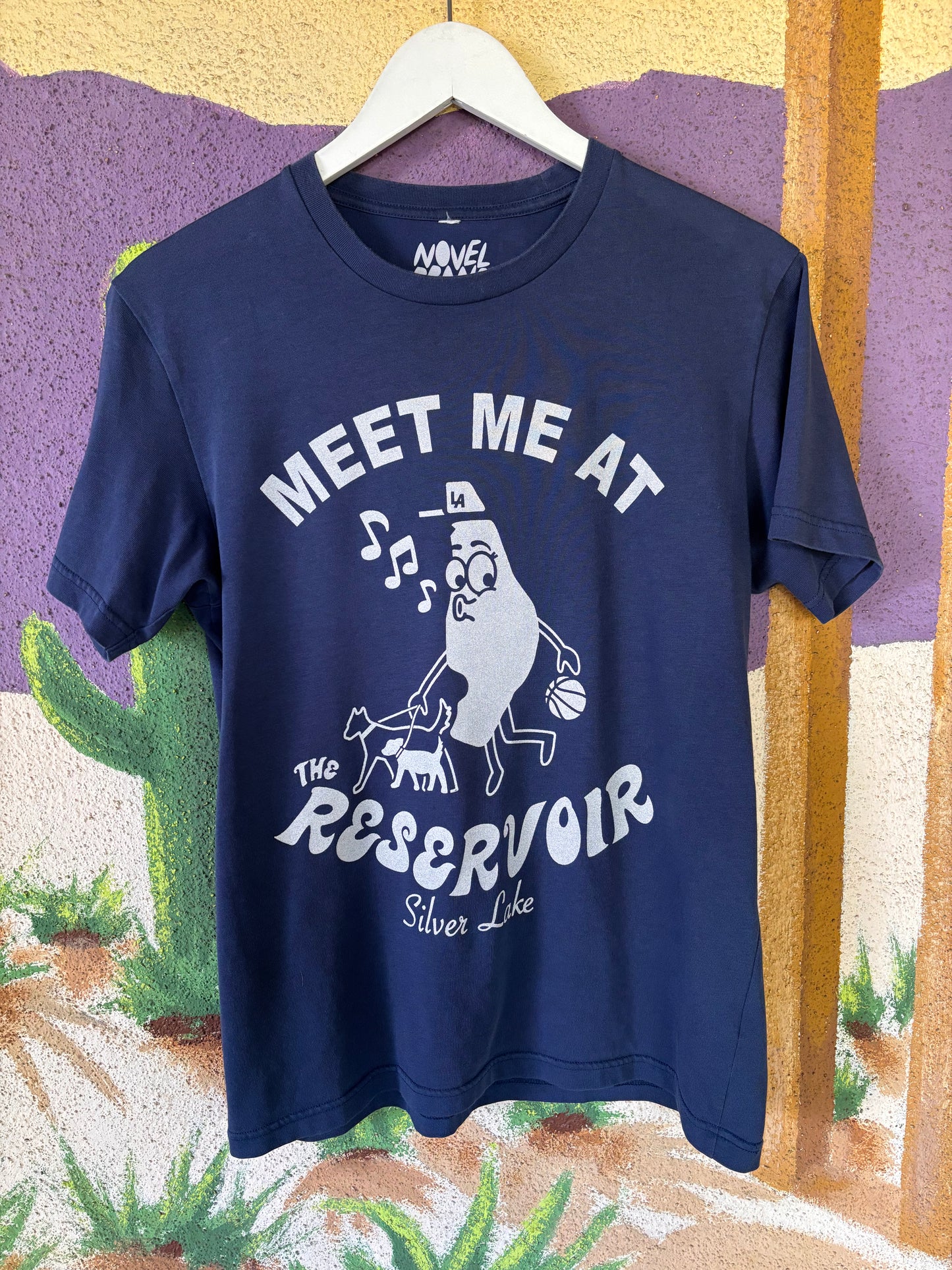 Upcycled "Meet Me at the Reservoir" Tee - Adult Medium - Navy Blue